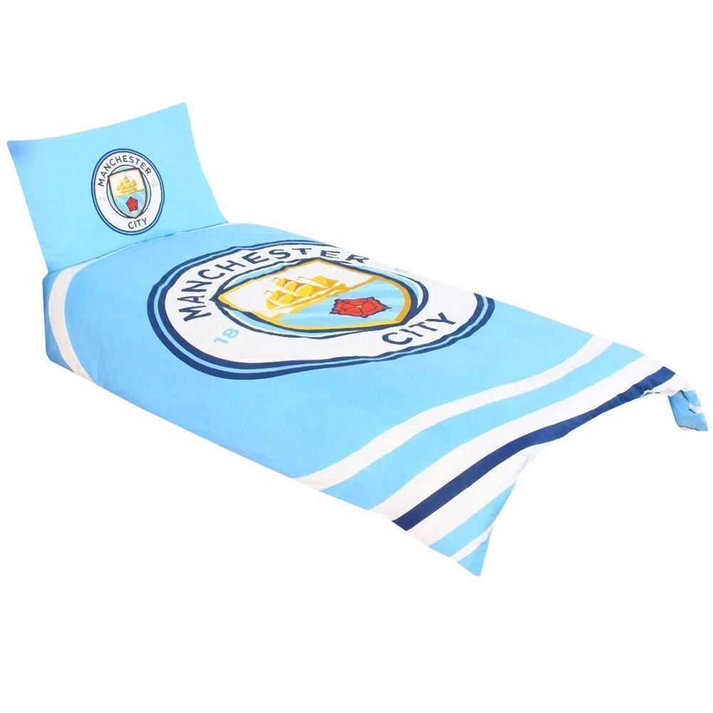 manchester city fc pulse single duvet cover set